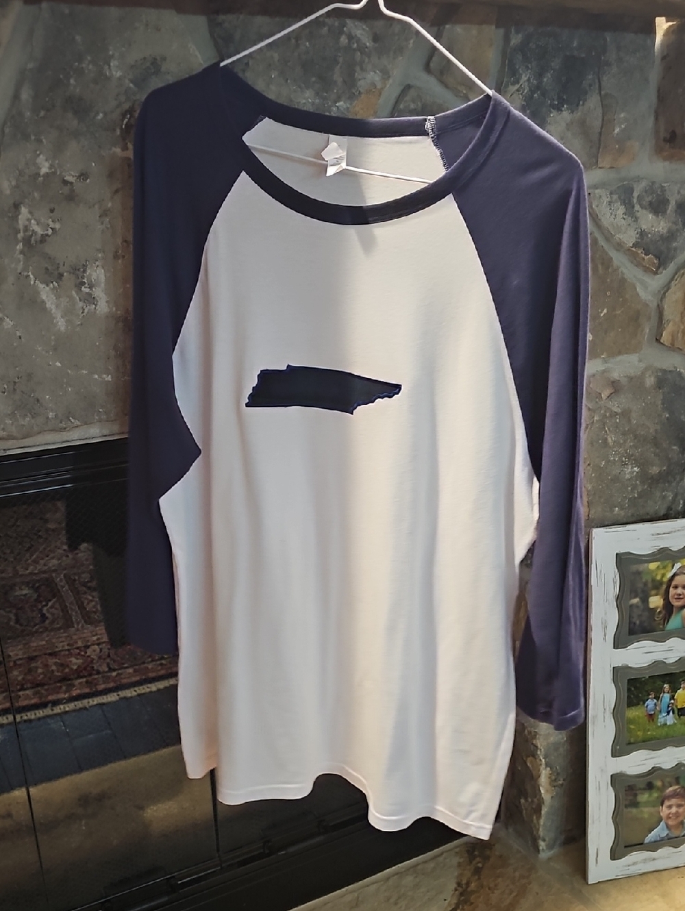 Raglan Shirt w/Navy Tennessee XL